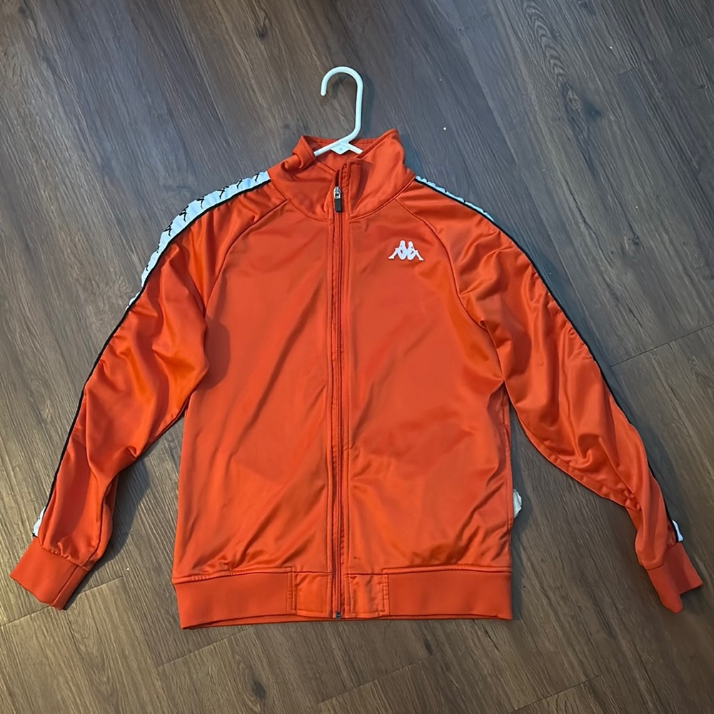 Kappa Orange Athletic Jacket Lightweight Sporty Design